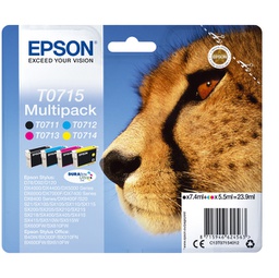 [EPST07154012] MULTIPACK (T071 4 COLORI NERO CIANO MAGENTA GIALLO BLISTER RS
