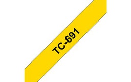 [BROTC691] NASTRO 9MM NERO SU GIALLO