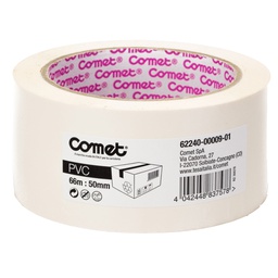 [51837] NASTRO ADESIVO 66MTX50MM BIANCO PVC 62-240 COMET