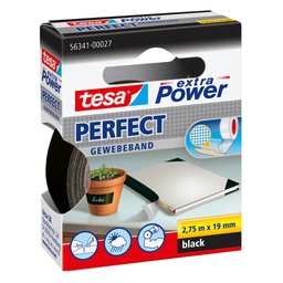 [37925] NASTRO ADESIVO TELATO 19MMX2,7MT NERO 56341 XP PERFECT