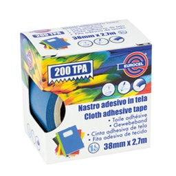 [87024] Nastro adesivo telato TPA blu 200 38mmx2,7mt Eurocel