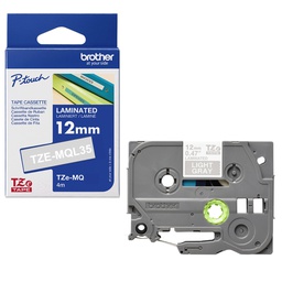 [BROTZEMQL35] Nastro Brother Laminato opaco da 12 mmx5m Bianco/Grigio chiaro