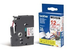 [BROTZE132] NASTRO BROTHER TZE-132 12MMx8MT ROSSO/TRASPARENTE