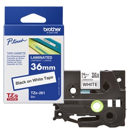 [BROTZE261] NASTRO BROTHER TZ-e261 36MMX8MT NERO/BIANCO