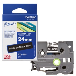[BROTZE355] NASTRO BROTHER TZ-E355 24MMX8MT BIANCO/NERO