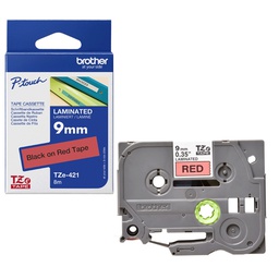 [BROTZE421] NASTRO BROTHER TZ-E421 9MMX8MT NERO/ROSSO