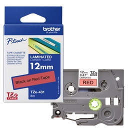 [BROTZE431] NASTRO BROTHER TZE-431 12MMx8MT NERO/ROSSO