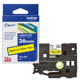[BROTZE661] NASTRO BROTHER TZ-e661 36MMX8MT NERO/GIALLO