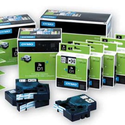 [27872] NASTRO DYMO TIPO D1 (12MMX7M BIANCO/NERO 450210