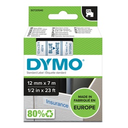[27862] NASTRO DYMO TIPO D1 (12MMX7M BLU/BIANCO 450140