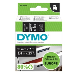 [27887] NASTRO DYMO TIPO D1 (19MMX7MT BIANCO/NERO 458110