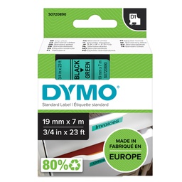 [27885] NASTRO DYMO TIPO D1 (19MMX7MT NERO/VERDE 458090