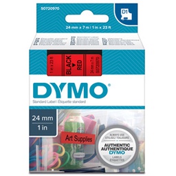 [37889] NASTRO DYMO TIPO D1 (24MMX7MT NERO/ROSSO 537170