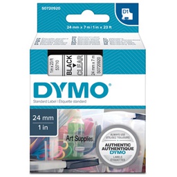 [37884] NASTRO DYMO TIPO D1 (24MMX7MT NERO/TRASPARENTE 537100