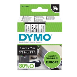 [27846] NASTRO DYMO TIPO D1 (9MMX7M NERO/BIANCO 409130