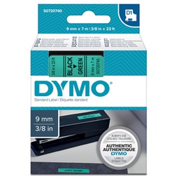 [27853] NASTRO DYMO TIPO D1 (9MMX7M NERO/VERDE 409190