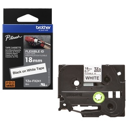 [BROTZEFX241] NASTRO LAM. FLESSIBILE TZE-FX241 18MMx8MT NERO/BIANCO