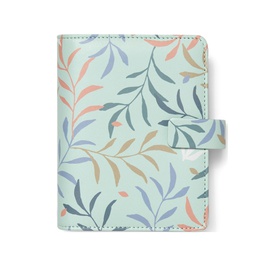 [94931] Organiser f.to Pocket 146x128x36mm c/cinturino fantasia Botanical menta Filofax