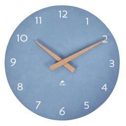 [92505] Orologio da parete D30cm blu chiaro/legno HorMilena Alba