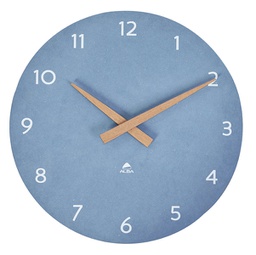 [92505] Orologio da parete D30cm blu chiaro/legno HorMilena Alba