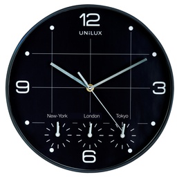 [83006] Orologio da parete D30cm con 4 fusi On Time Unilux