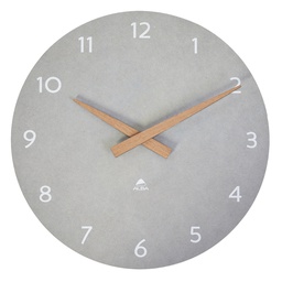 [92504] Orologio da parete D30cm grigio chiaro/legno HorMilena Alba
