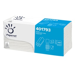 [47294] Pacco 143 asciugamani piegati a Z goffrato onda+ Ecolabel Papernet