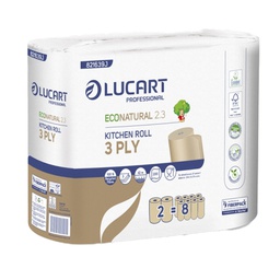 [91432] Pacco 2 rotoli Asciugatutto 200 strappi EcoNatural 2.3 Lucart Plastic Free