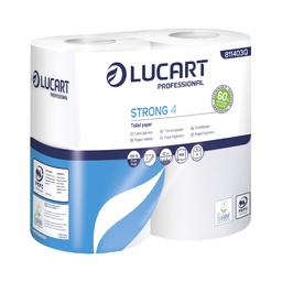 [96737] Pacco 4 rotoli Carta Igienica 496 strappi Strong 4 Lucart