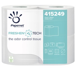 [86231] Pacco 4RT Carta igienica 2 veli 33,3mt 300 strappi Freshen Tech Papernet