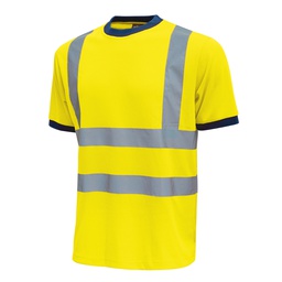 [89976] Pack 3 T-shirt alta visibilitA' Tg L giallo fluo Glitter U-Power