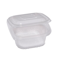 [90551] Pack 50 contenitori in PP coperchio incernierato 12x12cm H5,5cm Europack QC0-375