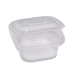 [90551] Pack 50 contenitori in PP coperchio incernierato 12x12cm H5,5cm Europack QC0-375