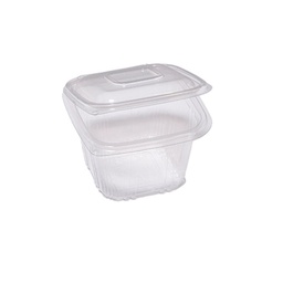 [93193] Pack 50 contenitori in PP coperchio incernierato 12x12cm H7,5cm Europack QC0-500