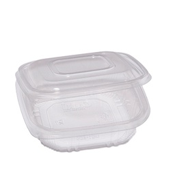 [90552] Pack 50 contenitori in PP coperchio incernierato 15,5x15,5cm H3,7cm QC1-500