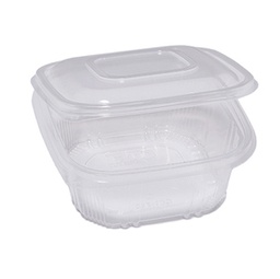 [90566] Pack 50 contenitori in PP coperchio incernierato 15,5x15,5cm H5,7cm QC1-750