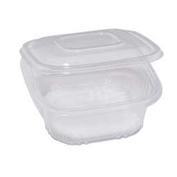 [90566] Pack 50 contenitori in PP coperchio incernierato 15,5x15,5cm H5,7cm QC1-750