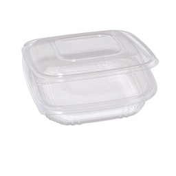 [90553] Pack 50 contenitori in PP coperchio incernierato 18,5x18,5cm H3,7cm QC2-750