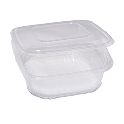 [90554] Pack 50 contenitori in PP coperchio incernierato 21,5x21,5cm H6,9 QC3-2000