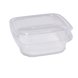 [90567] Pack 50 contenitori PP coperchio incernierato 18,5x18,5cm H5,2cm QC2-1000