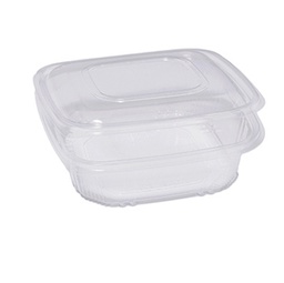 [90567] Pack 50 contenitori PP coperchio incernierato 18,5x18,5cm H5,2cm QC2-1000