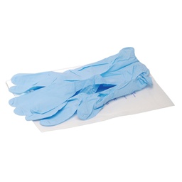 [90726] Paio di guanti sterili monouso in nitrile tg. unica azzurro PVS