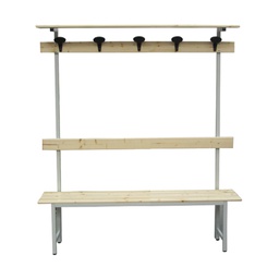 [91659] Panca in legno con alzata a 5 POSTI L150cm