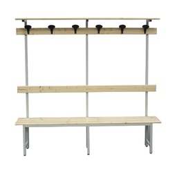 [91660] Panca in legno con alzata a 6 POSTI L200cm