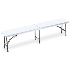 [91678] Panca pieghevole L183cm in HDPE bianco Horeca