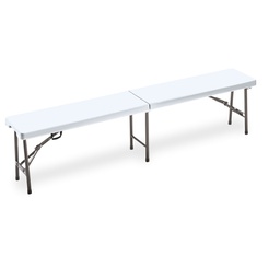 [91678] Panca pieghevole L183cm in HDPE bianco Horeca