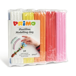 [71773] PANETTO PLASTILINA 10 COLORI da 55gr PRIMO