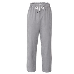 [95443] Pantalone da cuoco Plutone Tg. L bianco a quadretti neri