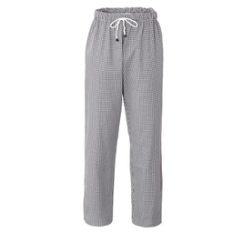 [95444] Pantalone da cuoco Plutone Tg. XL bianco a quadretti neri