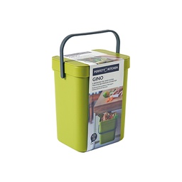 [91833] Pattumiera GINO per rifiuti organici verde 5 lt Perfetto